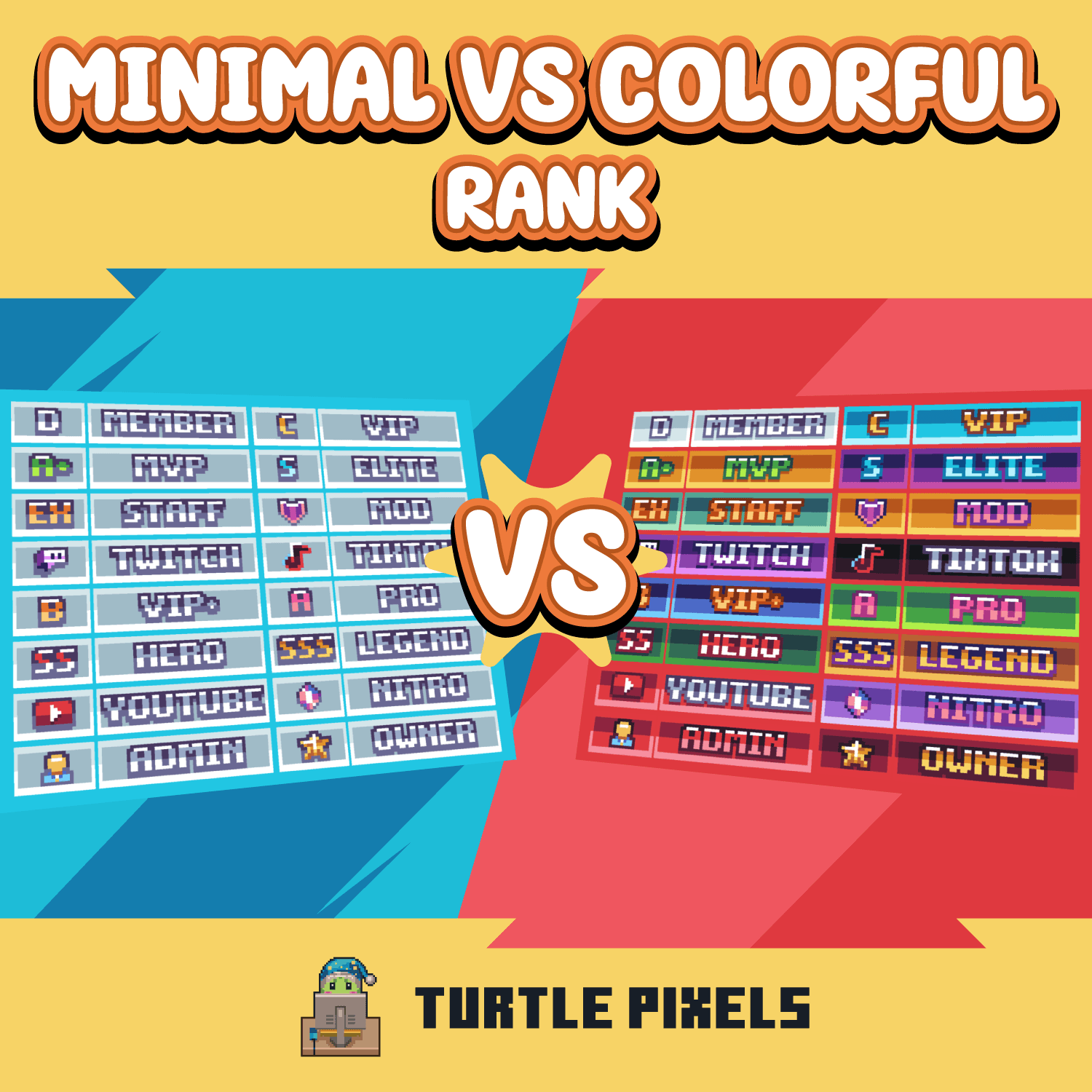 Icons |Minimal Vs Colorful Ranks