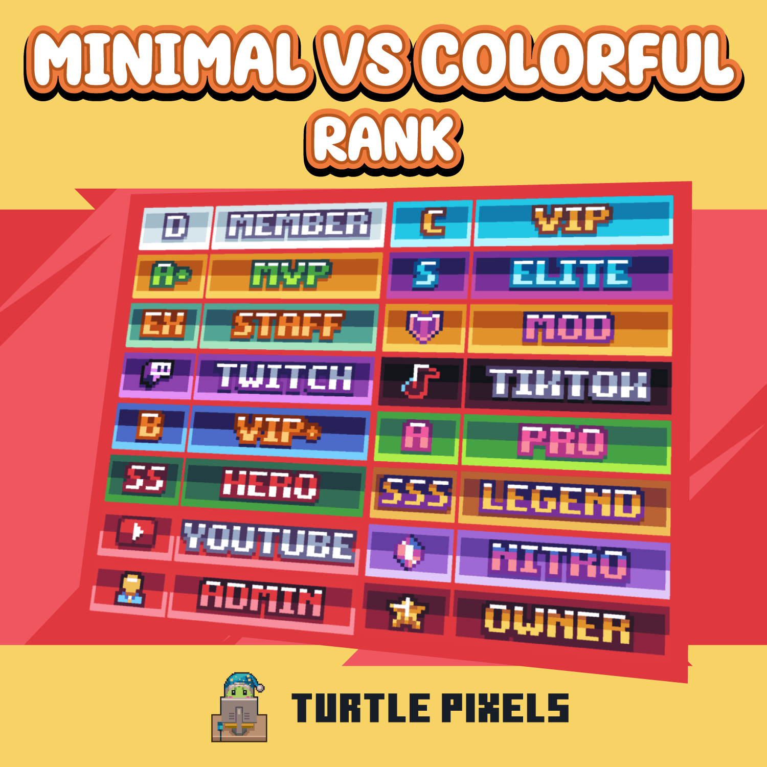 Icons |Minimal Vs Colorful Ranks